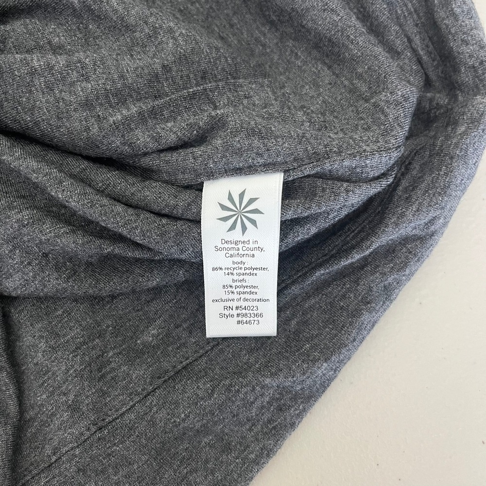 Athleta Women Heather Gray Ruched Side Stretch Skirt Small Tall - Picture 8 of 11